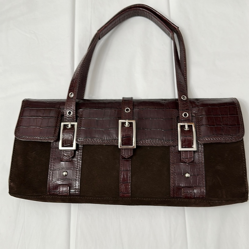 MAXX New York Classy Leather Satchel Bag Purse